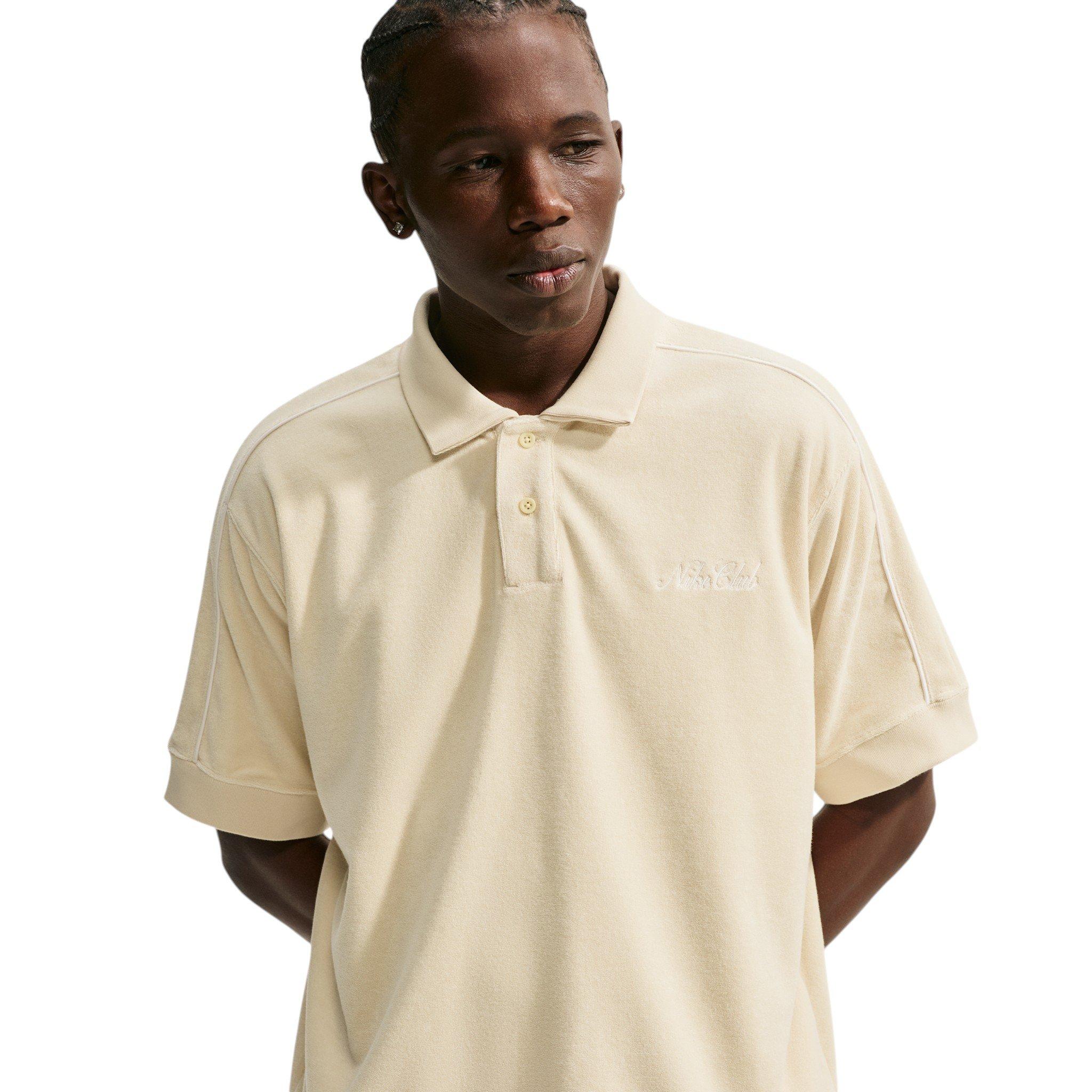 Nike Men's Sportswear Club French Terry Polo - BROWN